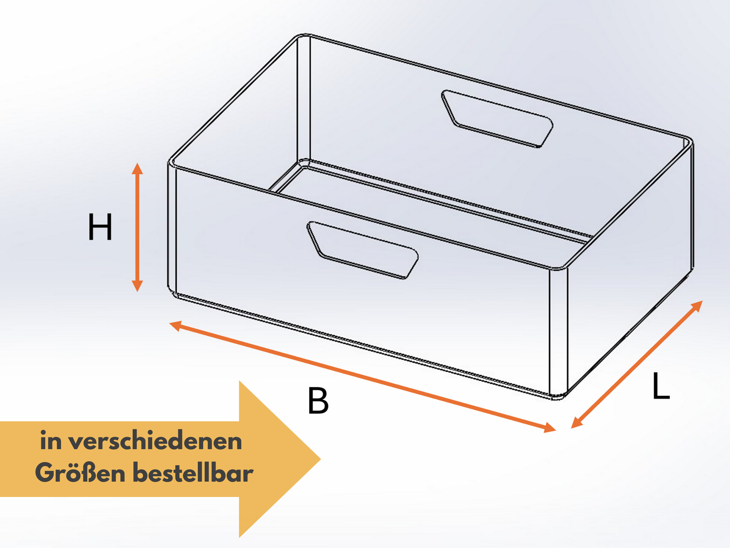 Regalbox (versch. Größen) 8cm Höhe für Wohnwagen Wohnmobil Camper