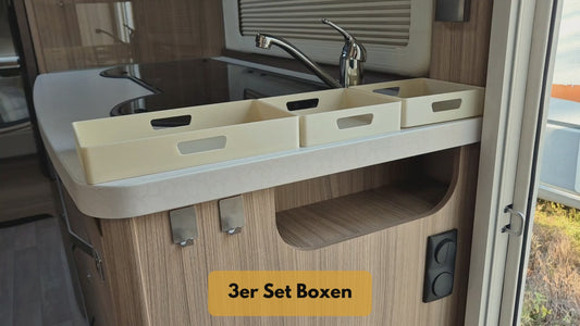 Aufbewahrungsboxen 3er Set Eingangsbereich für Fendt Wohnwagen